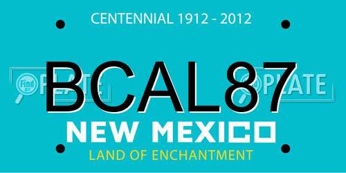 BCAL87 New Mexico License Plate