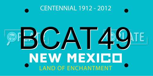 BCAT49 New Mexico License Plate