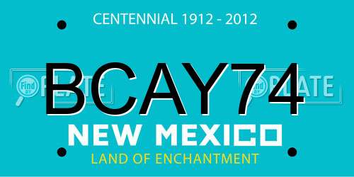 BCAY74 New Mexico License Plate