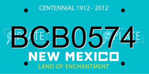 BCB0574 New Mexico License Plate