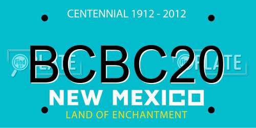 BCBC20 New Mexico License Plate