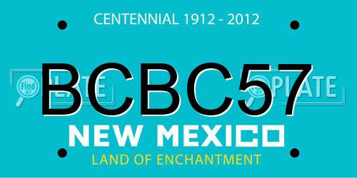 BCBC57 New Mexico License Plate
