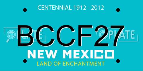 BCCF27 New Mexico License Plate