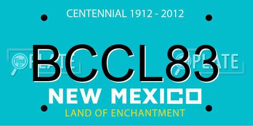 BCCL83 New Mexico License Plate