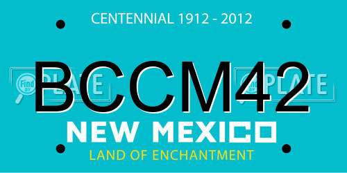 BCCM42 New Mexico License Plate