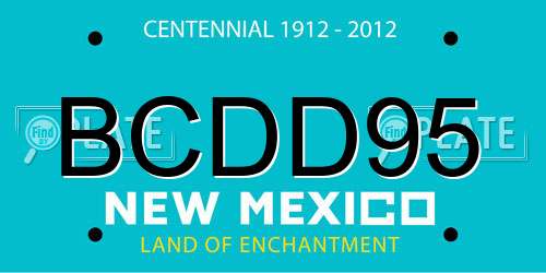 BCDD95 New Mexico License Plate