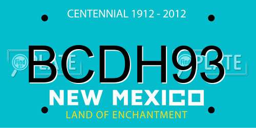 BCDH93 New Mexico License Plate