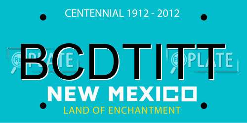 BCDTITT New Mexico License Plate