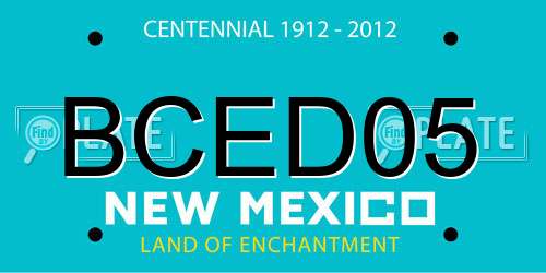 BCED05 New Mexico License Plate