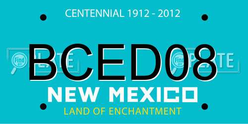 BCED08 New Mexico License Plate