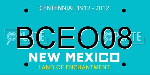 BCEO08 New Mexico License Plate
