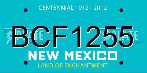 BCF1255 New Mexico License Plate