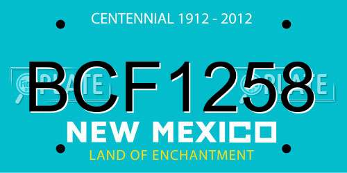BCF1258 New Mexico License Plate