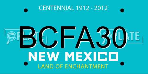 BCFA30 New Mexico License Plate