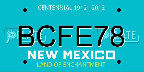 BCFE78 New Mexico License Plate