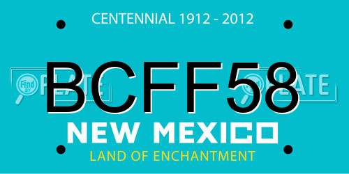 BCFF58 New Mexico License Plate