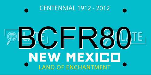 BCFR80 New Mexico License Plate