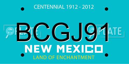 BCGJ91 New Mexico License Plate