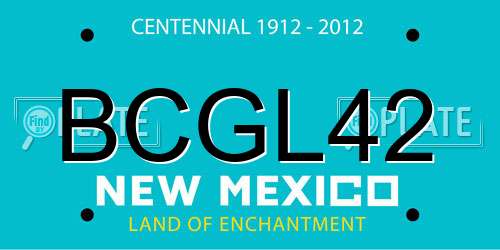 BCGL42 New Mexico License Plate