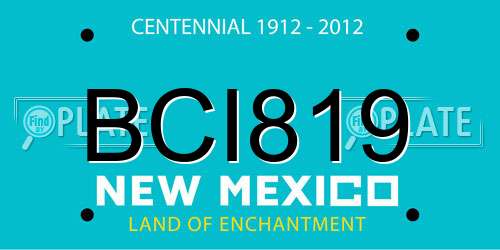 BCI819 New Mexico License Plate