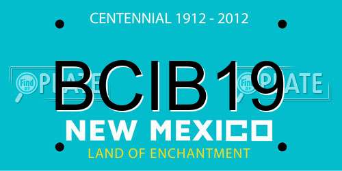 BCIB19 New Mexico License Plate