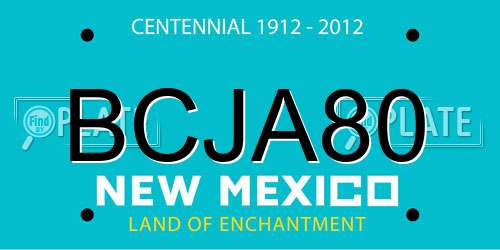 BCJA80 New Mexico License Plate