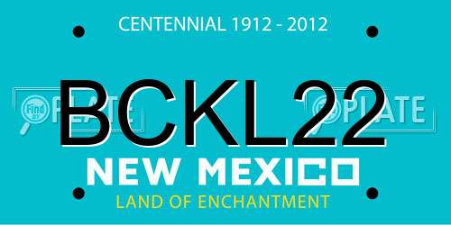 BCKL22 New Mexico License Plate