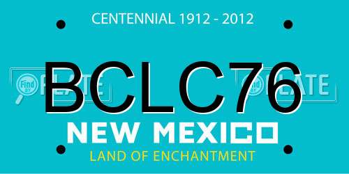BCLC76 New Mexico License Plate