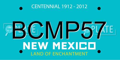 BCMP57 New Mexico License Plate