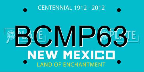 BCMP63 New Mexico License Plate