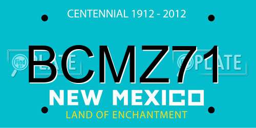BCMZ71 New Mexico License Plate