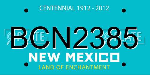 BCN2385 New Mexico License Plate