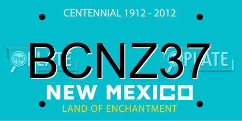 BCNZ37 New Mexico License Plate