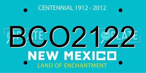 BCO2122 New Mexico License Plate