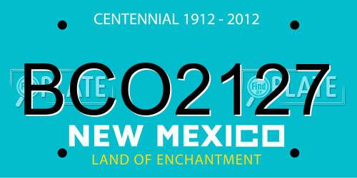 BCO2127 New Mexico License Plate