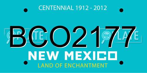 BCO2177 New Mexico License Plate