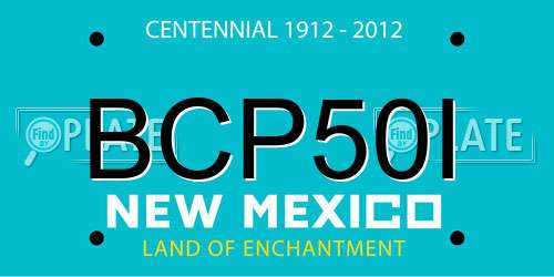 BCP50I New Mexico License Plate