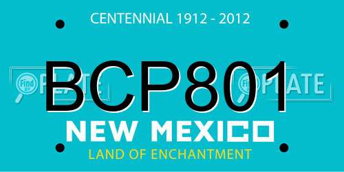 BCP801 New Mexico License Plate