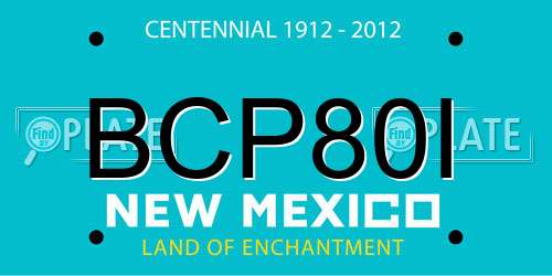 BCP80I New Mexico License Plate