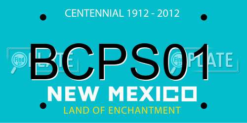 BCPS01 New Mexico License Plate