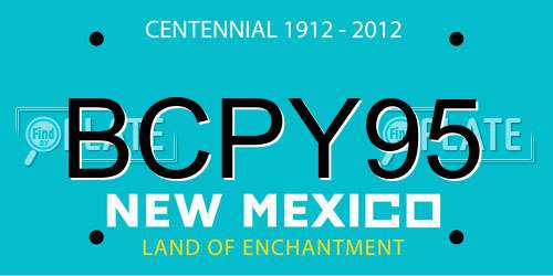 BCPY95 New Mexico License Plate