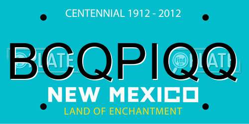 BCQPIQQ New Mexico License Plate