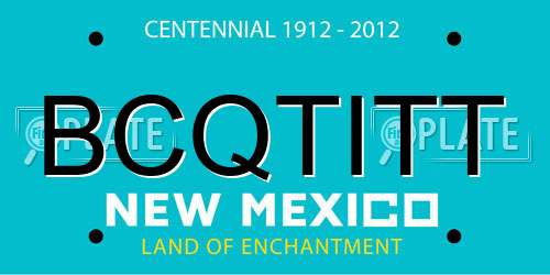 BCQTITT New Mexico License Plate