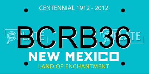 BCRB36 New Mexico License Plate