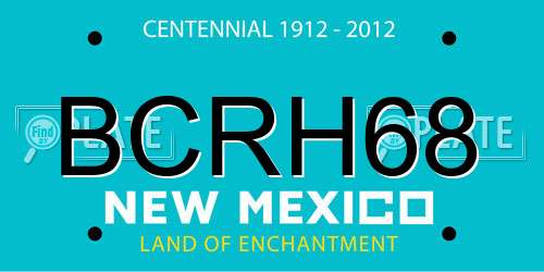 BCRH68 New Mexico License Plate