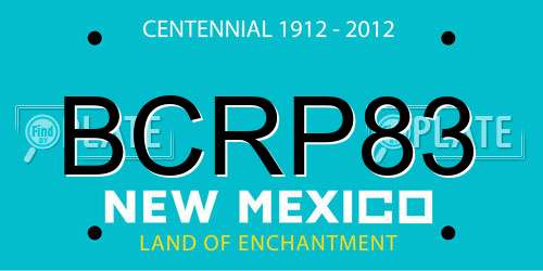 BCRP83 New Mexico License Plate