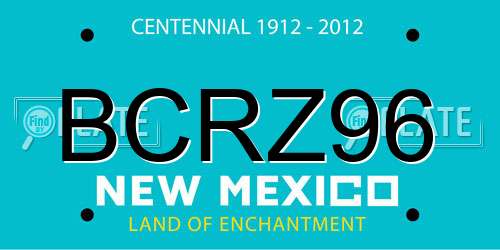BCRZ96 New Mexico License Plate