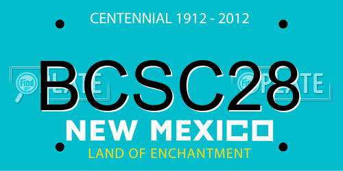 BCSC28 New Mexico License Plate