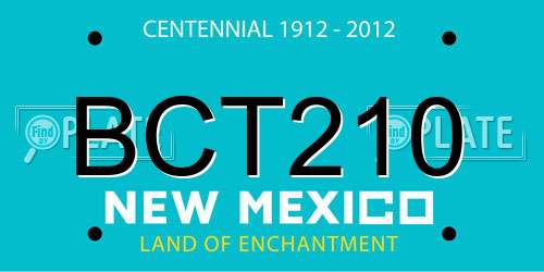 BCT210 New Mexico License Plate