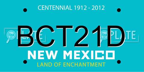 BCT21D New Mexico License Plate